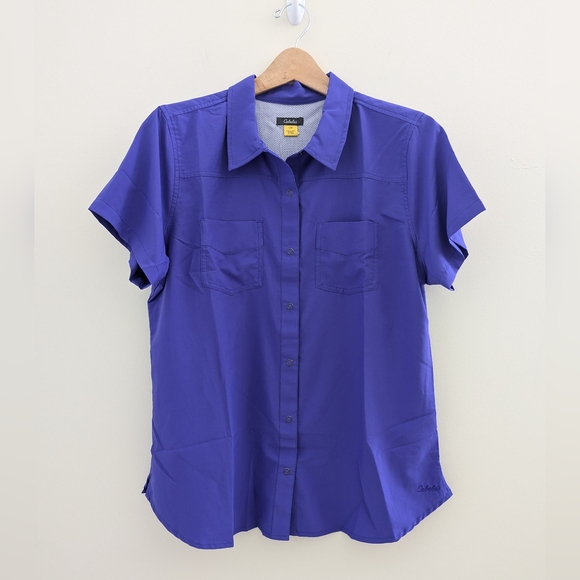 CABELA'S Triune Outdoor Shirt Women's L Active Performance Vented UPF Purple - Picture 11 of 14